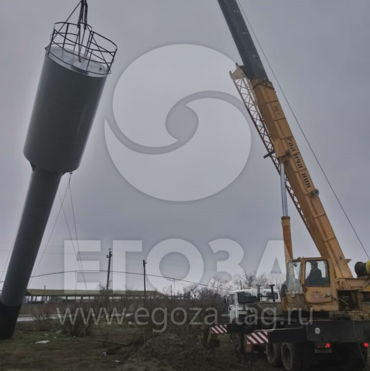 Установка водонапорной башня Рожновского