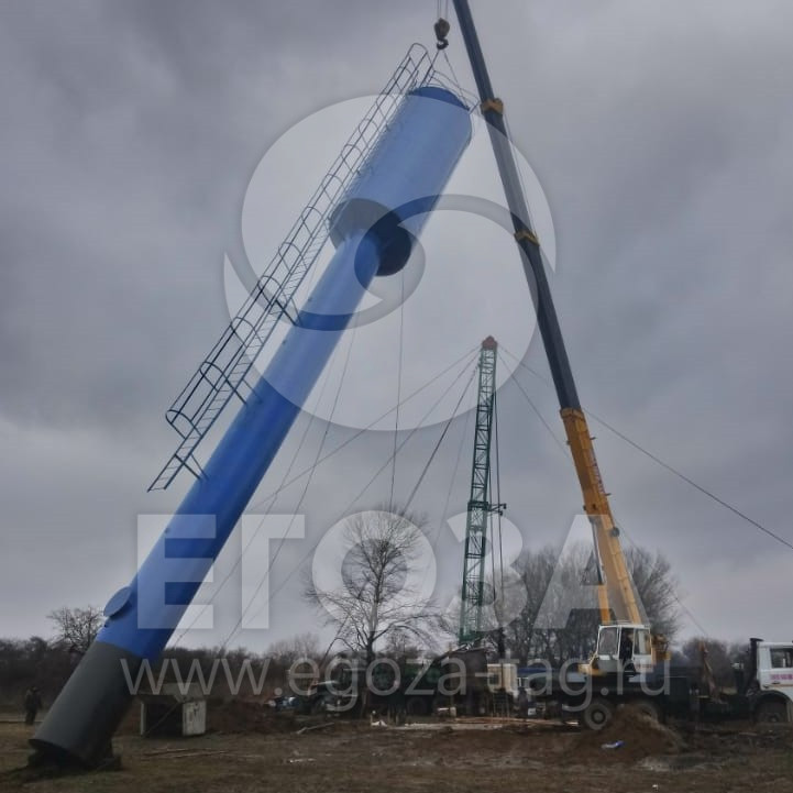 Установка водонапорной башня Рожновского