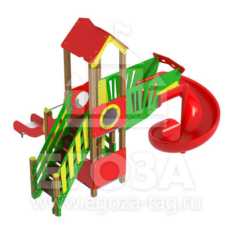 Игровой комплекс из бруса 0114