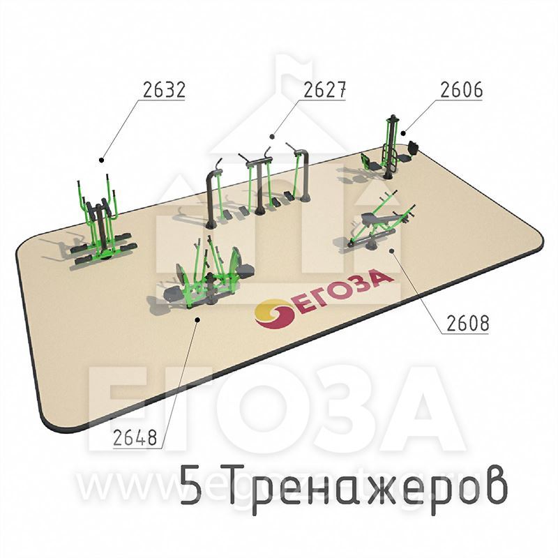 Спортплощадка уличных тренажёров №1