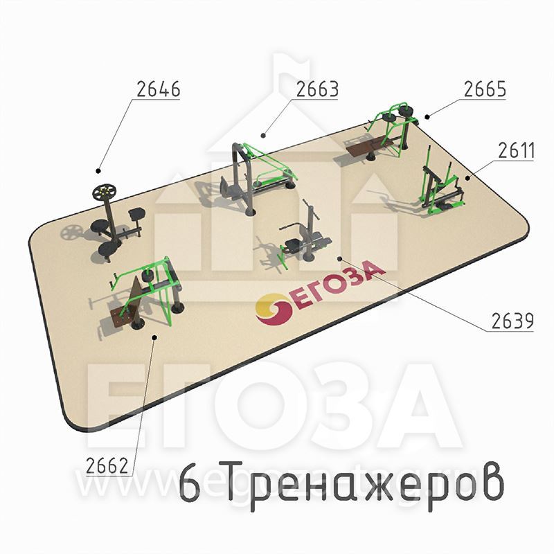 Спортплощадка уличных тренажёров №2