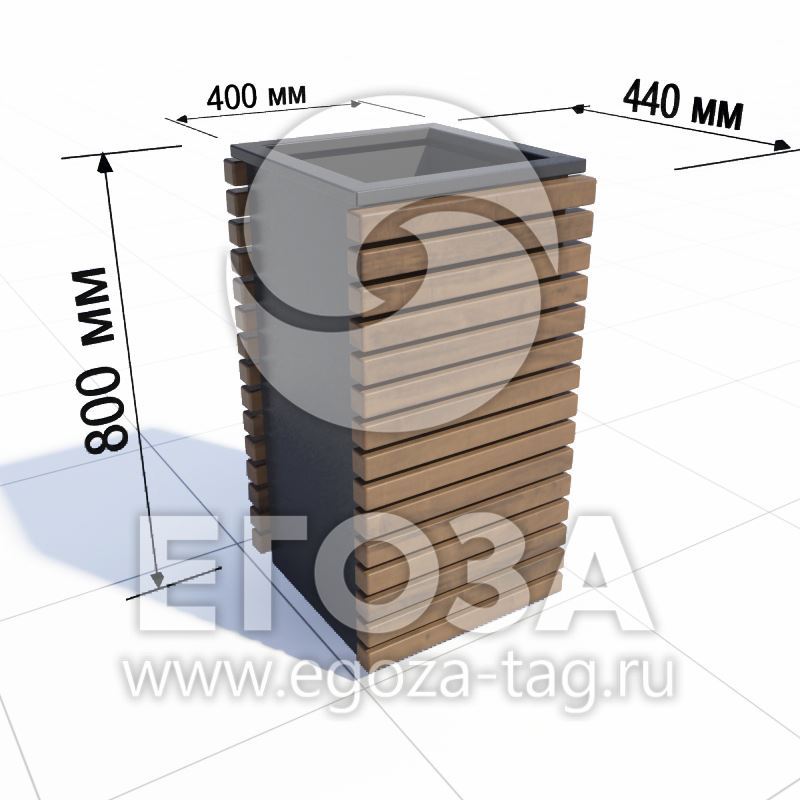 Урна квадратная «Старс» 5235