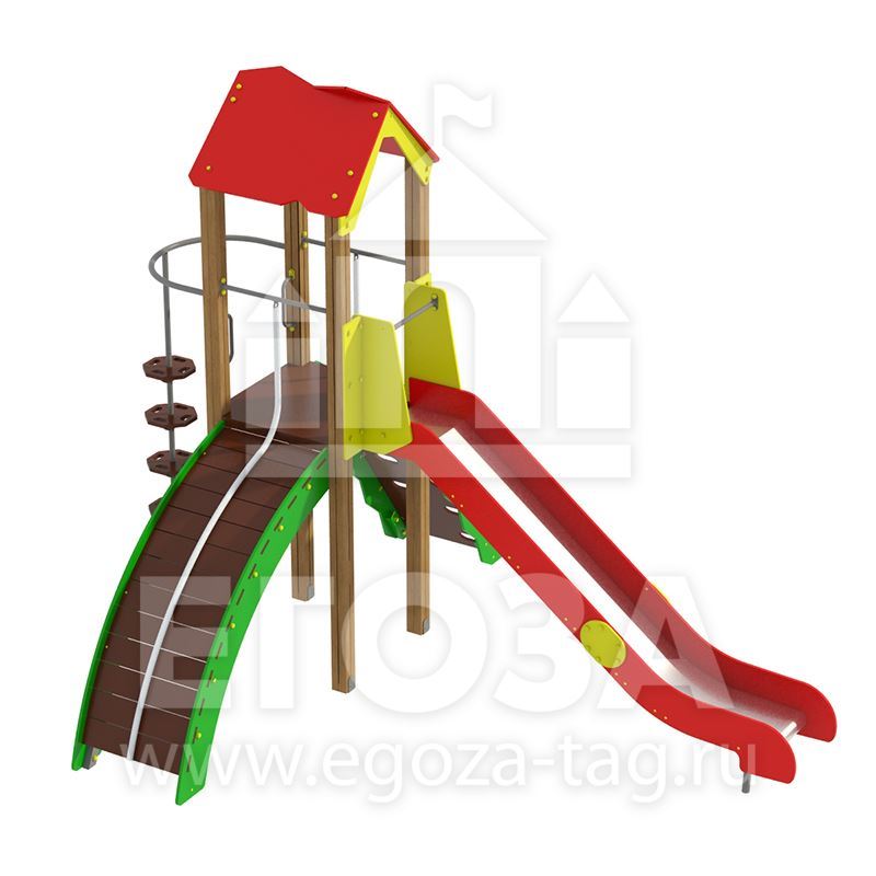 Игровой комплекс из бруса 0134